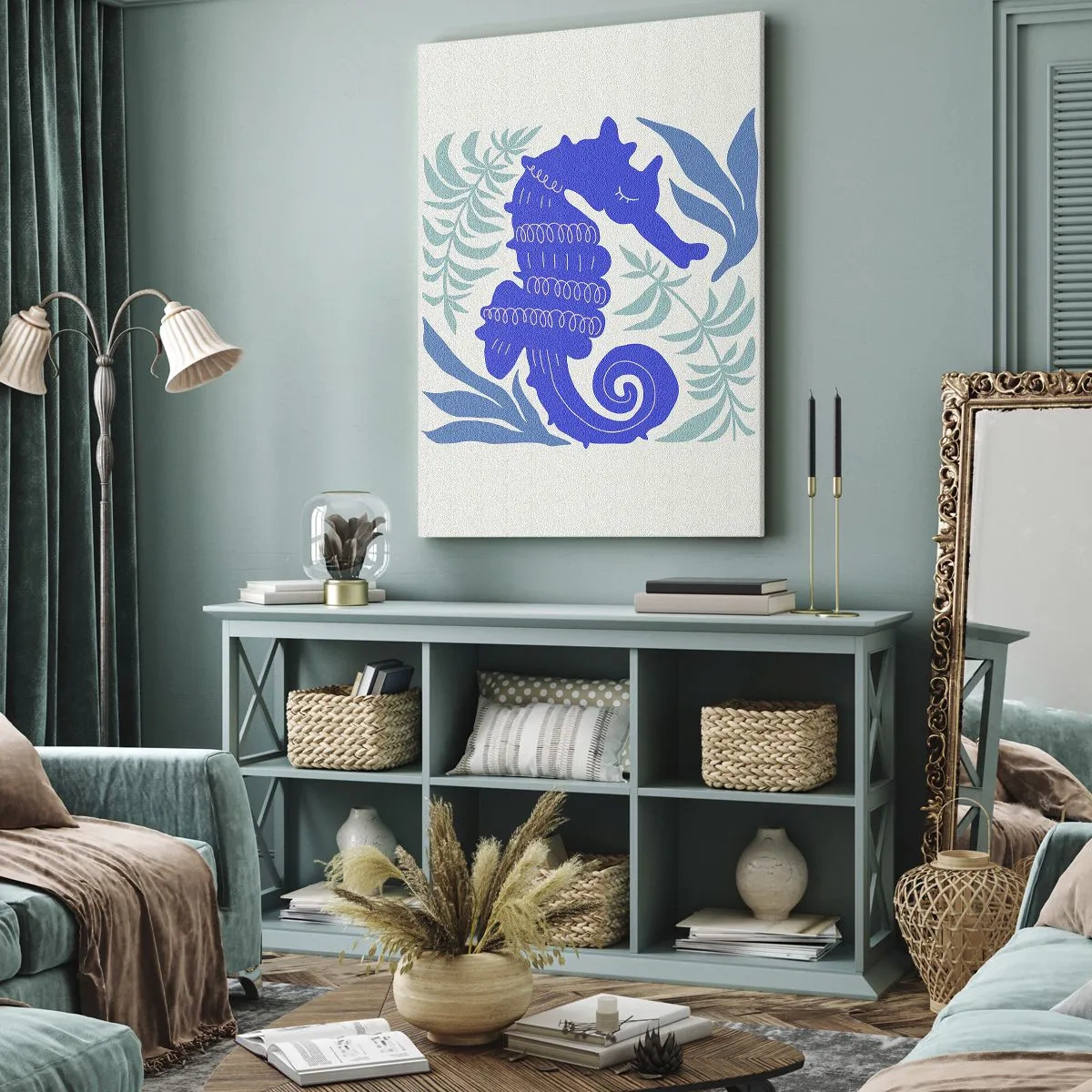 Impression sur toile - Image sur toile - Dans une prairie sous-marine - 70x100 cm