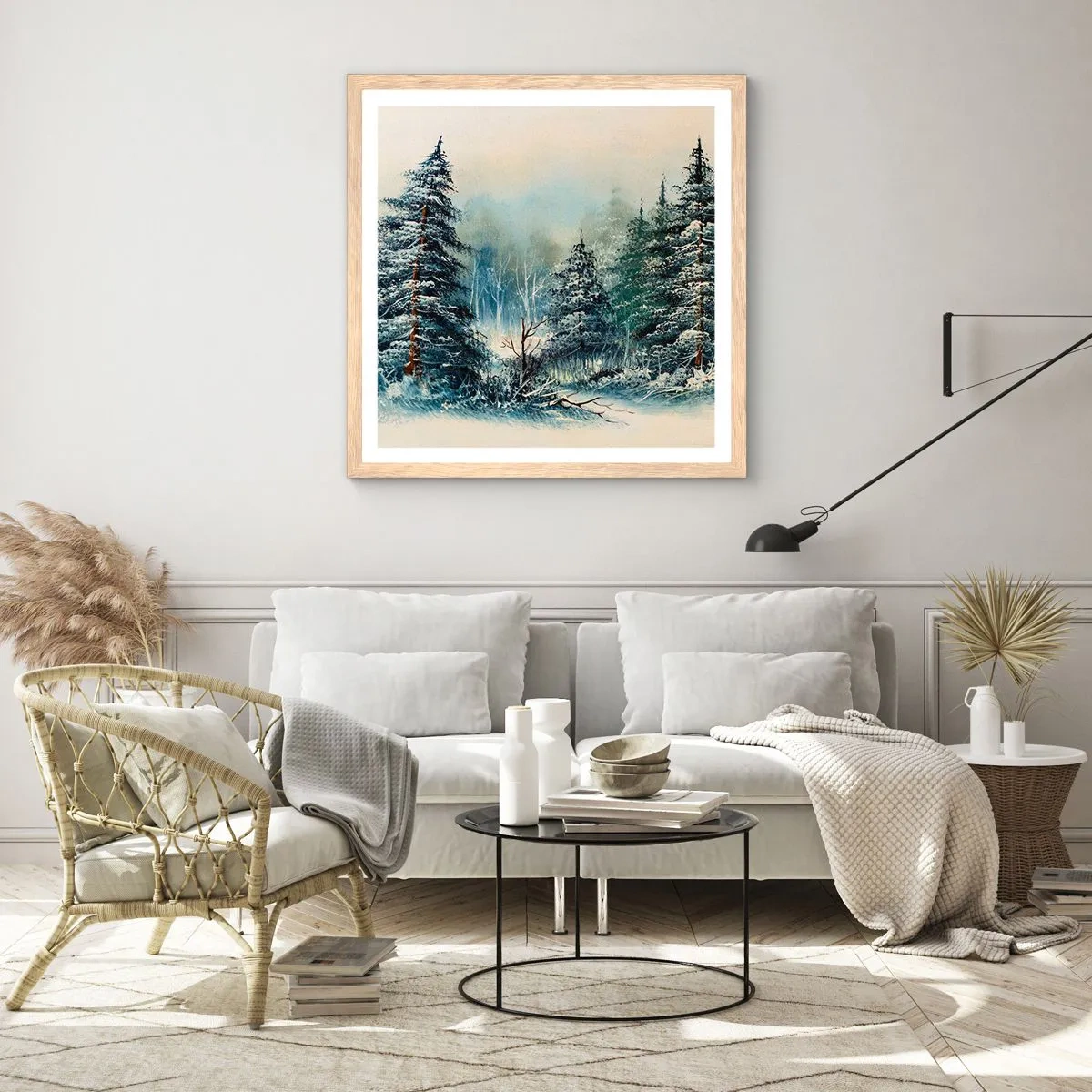 Affiche dans un chêne clair - Poster - Prêt pour les fêtes - 60x60 cm