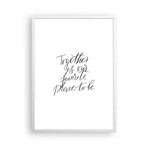Affiche dans un cadre blanc - Poster - Vous aussi vous le sentez? - 50x70 cm