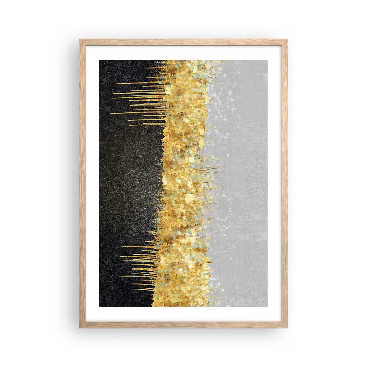 Affiche dans un chêne clair - Poster - Vers l'intérieur et vers le haut - 50x70 cm