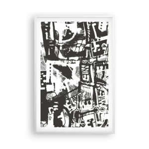 Affiche dans un cadre blanc - Poster - Ordre ou chaos? - 61x91 cm