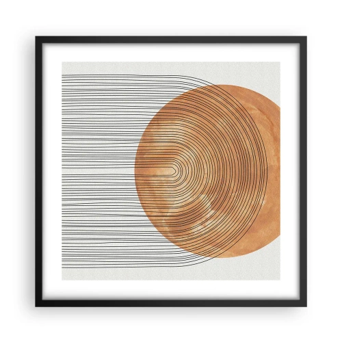 Affiche dans un cadre noir - Poster - Composition solaire - 50x50 cm