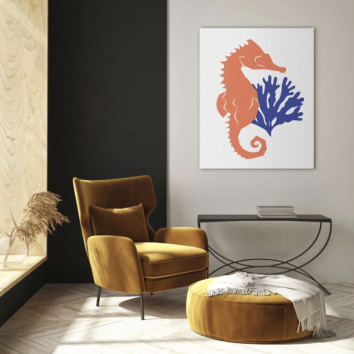 Impression sur verre - Image sur verre - Dans une prairie sous-marine - 80x120 cm