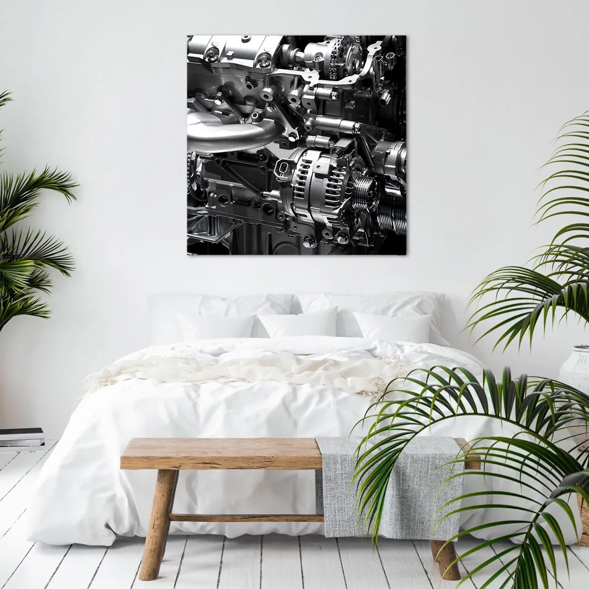 Impression sur toile - Image sur toile - Acier, beau, fort - 40x40 cm