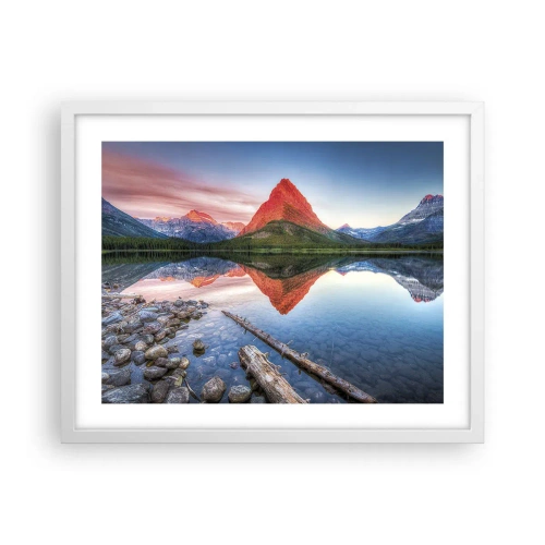 Affiche dans un cadre blanc - Poster - Chaleur et fraicheur - 50x40 cm