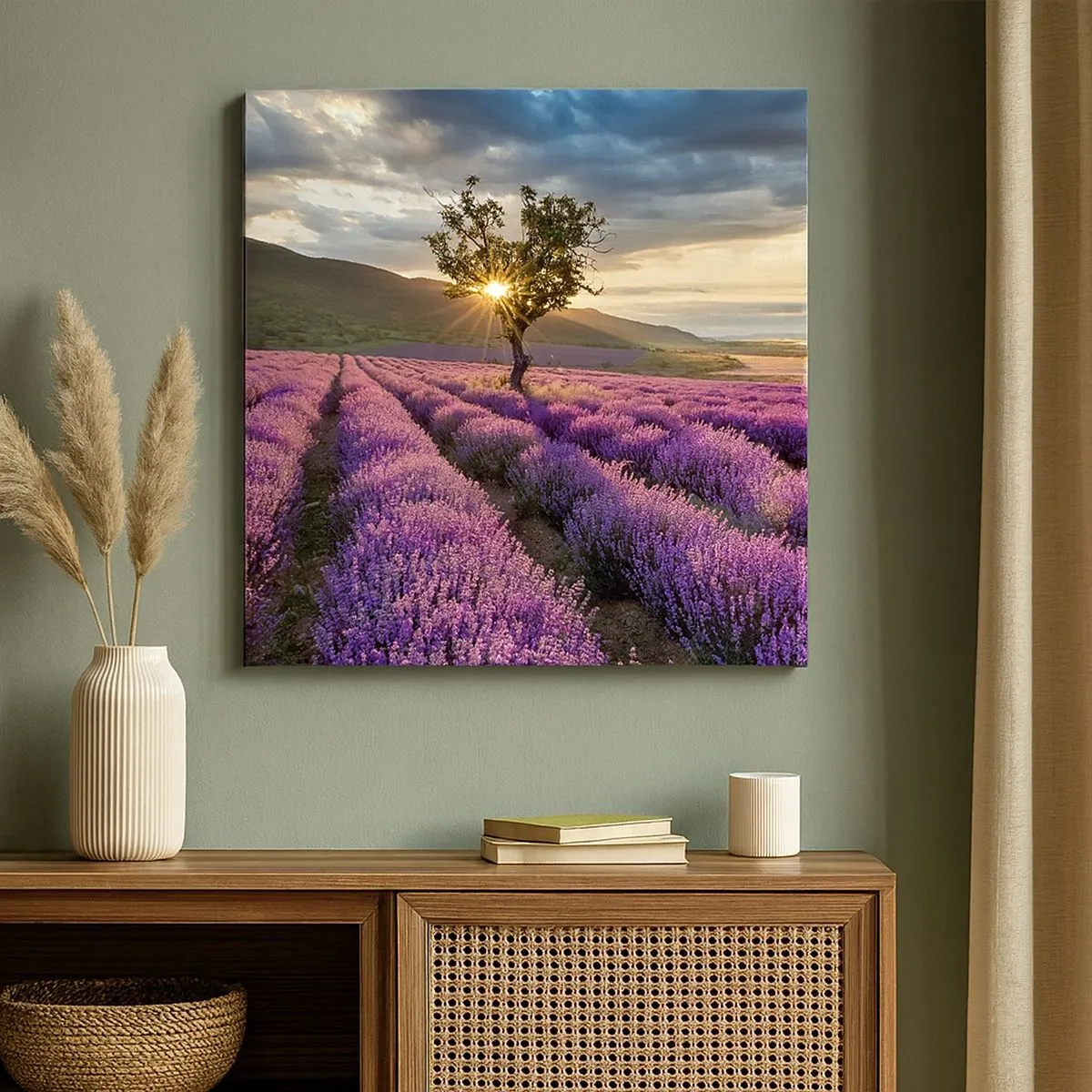 Impression sur toile - Image sur toile - Arôme de couleur lilas - 30x30 cm