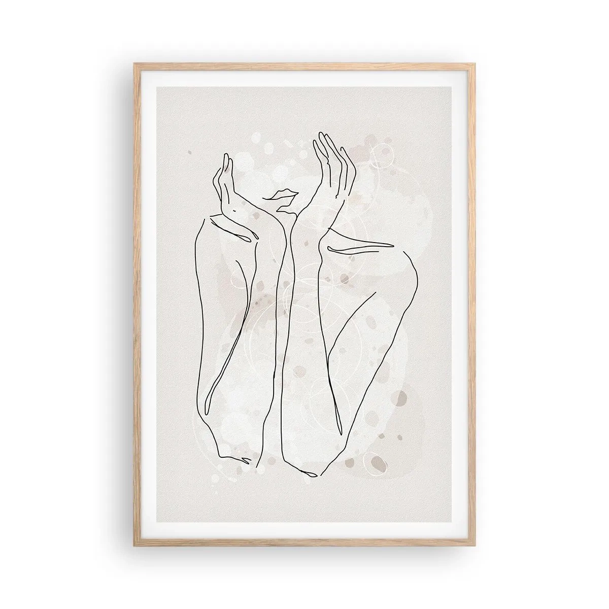 Affiche dans un chêne clair - Poster - Instant de rêve - 70x100 cm