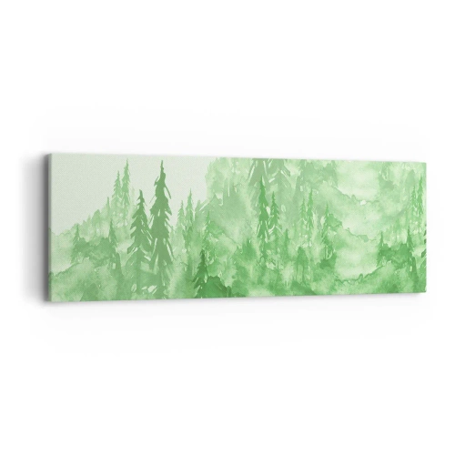 Impression sur toile - Image sur toile - Flou de brouillard vert - 90x30 cm