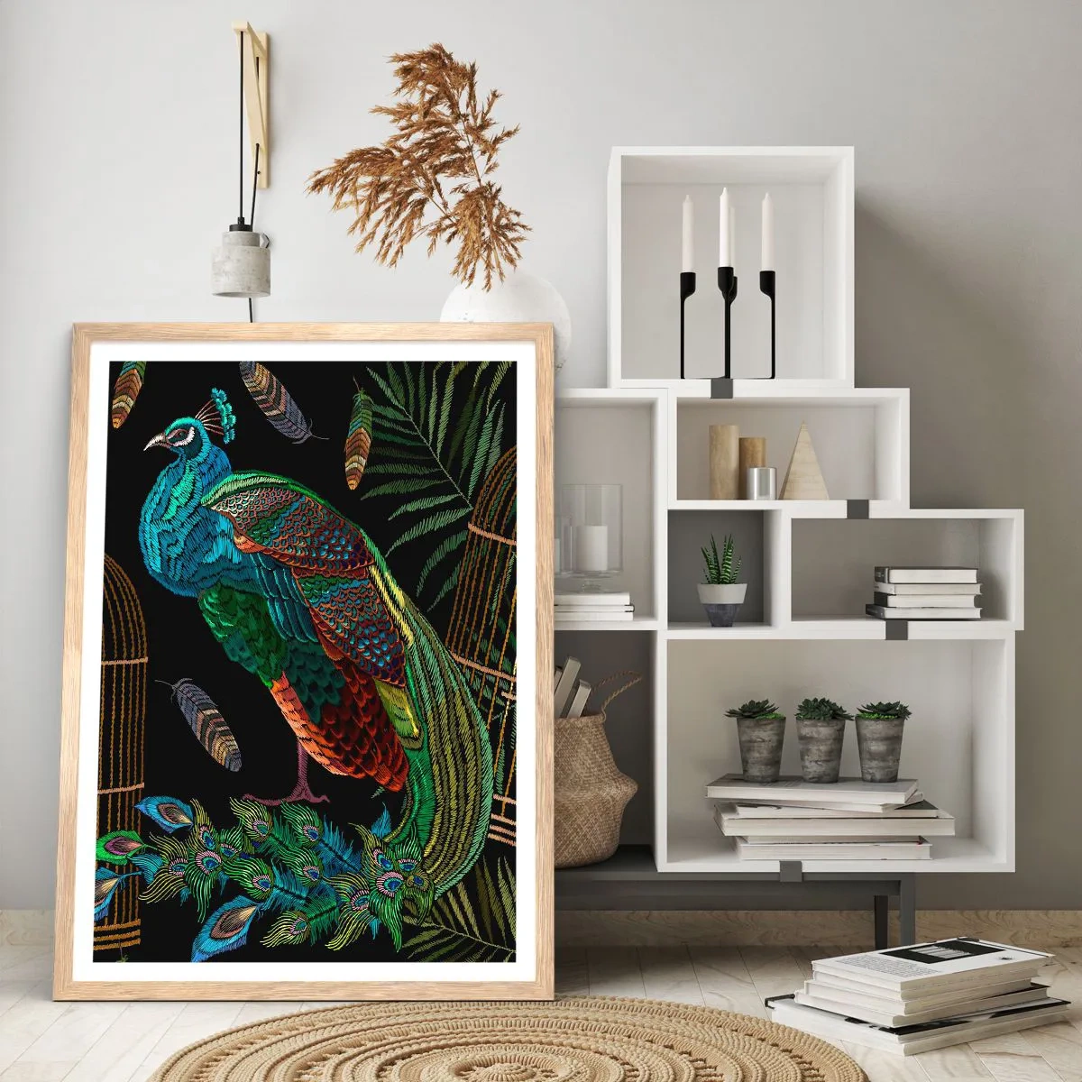 Affiche dans un chêne clair - Poster - En robes royales - 61x91 cm