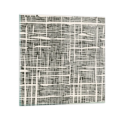 Impression sur verre - Image sur verre - Composition tissée - 30x30 cm