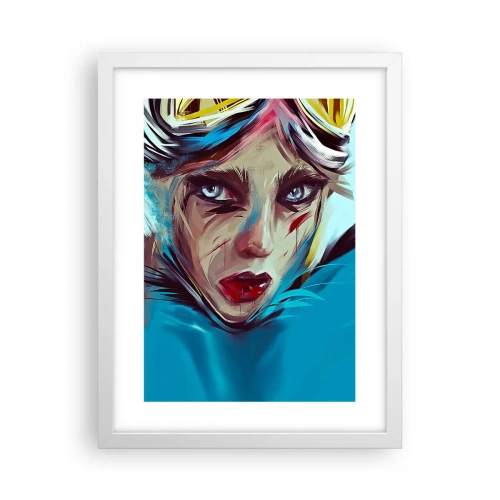 Affiche dans un cadre blanc - Poster - Guerrière errante - 30x40 cm