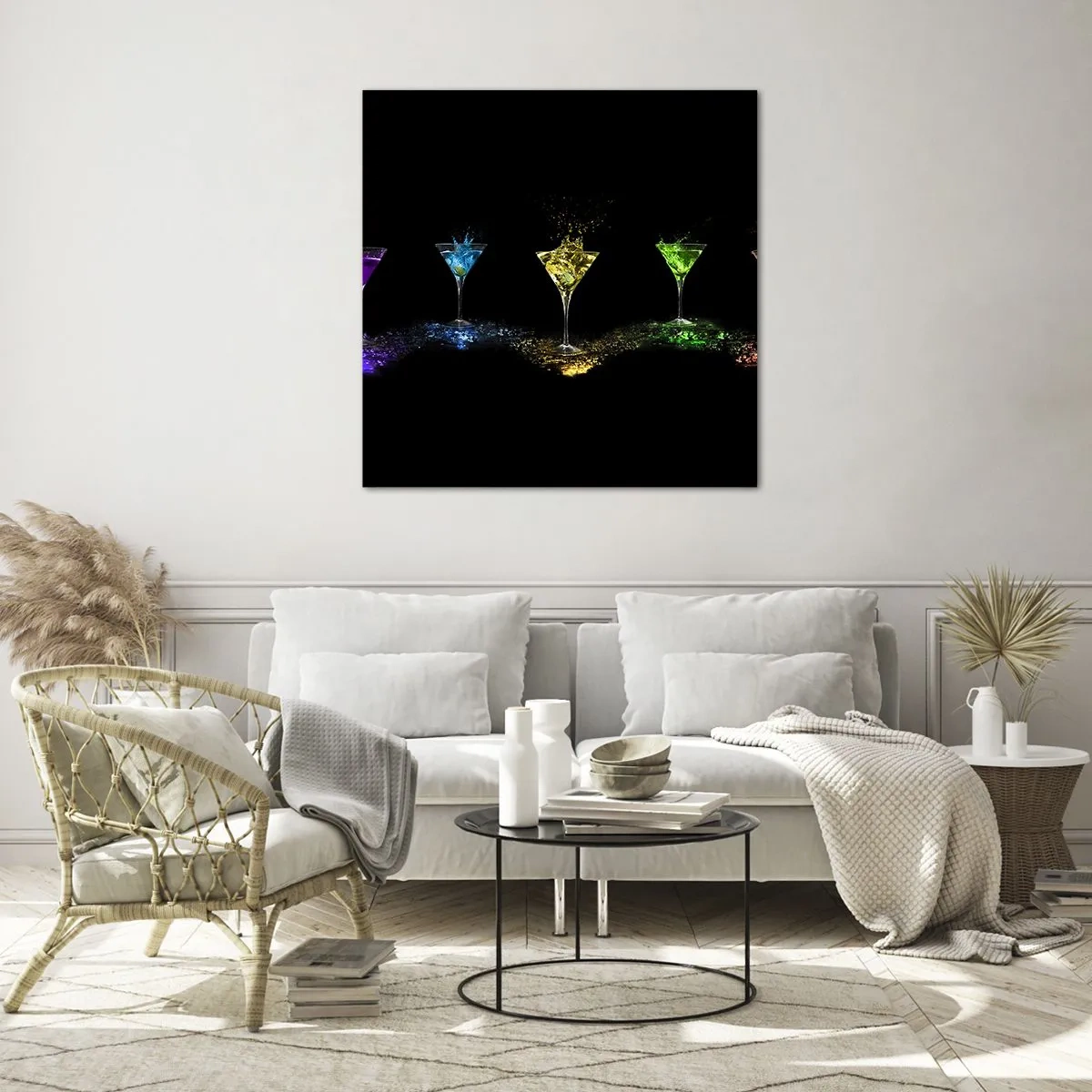 Impression sur verre - Image sur verre - Couleurs de joie en verre de cristal - 60x60 cm