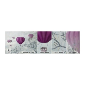 Échantillon De Papier Peint Standard Eco - Comme des navires dans le ciel - Abstraction, Vol en montgolfière, Graphique - 100x30 cm