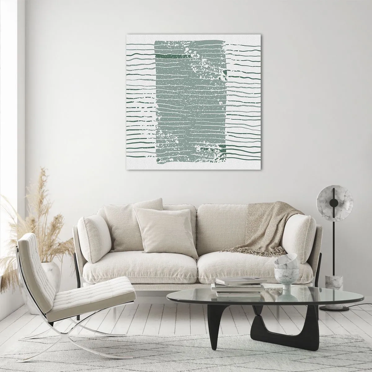 Impression sur verre - Image sur verre - Abstraction de la mer - 70x70 cm