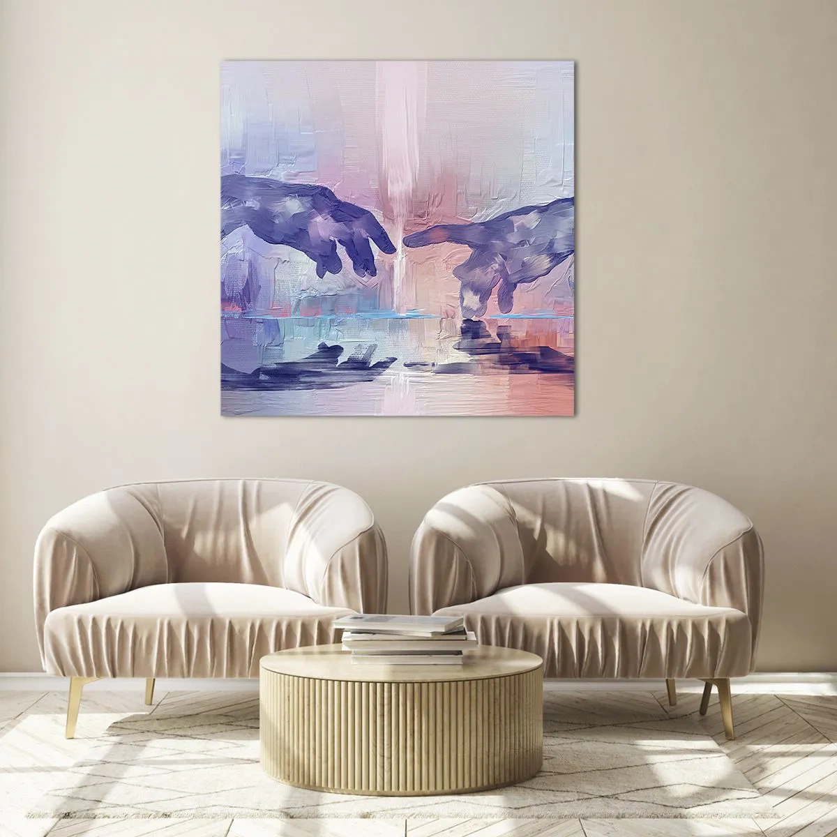 Impression sur verre - Image sur verre - Divine étincelle de vie - 60x60 cm