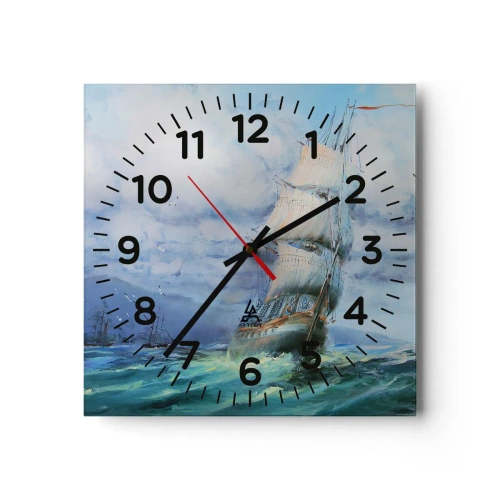 Horloge murale - Pendule murale - Vents favorables - 30x30 cm
