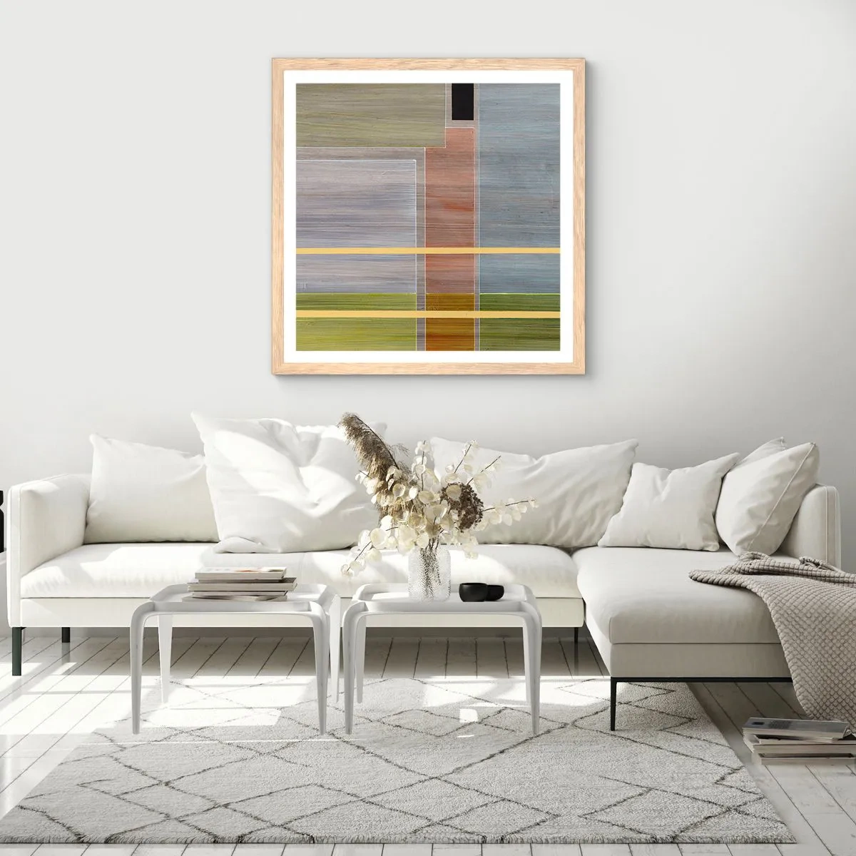 Affiche dans un chêne clair - Poster - Simple et calme - 50x50 cm