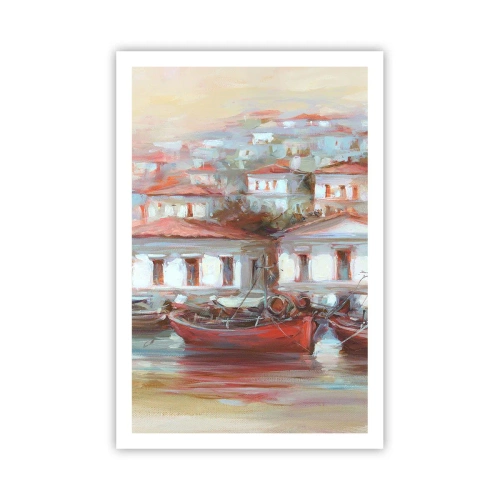 Affiche - Poster - Petite ville heureuse - 61x91 cm