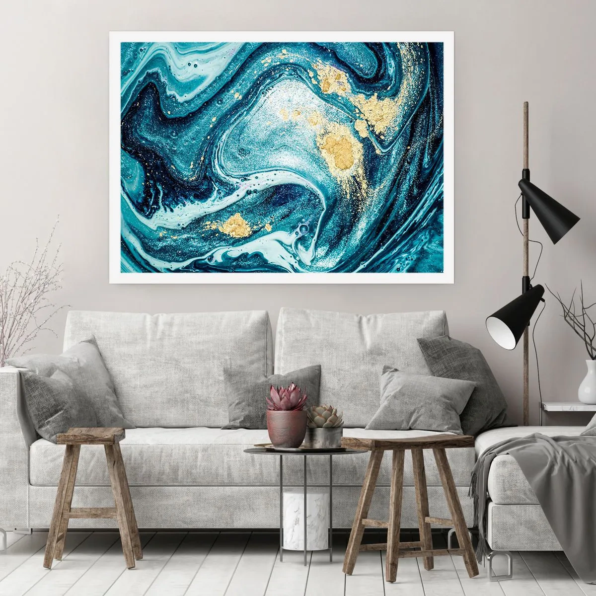 Affiche - Poster - Vortex bleu - 70x50 cm