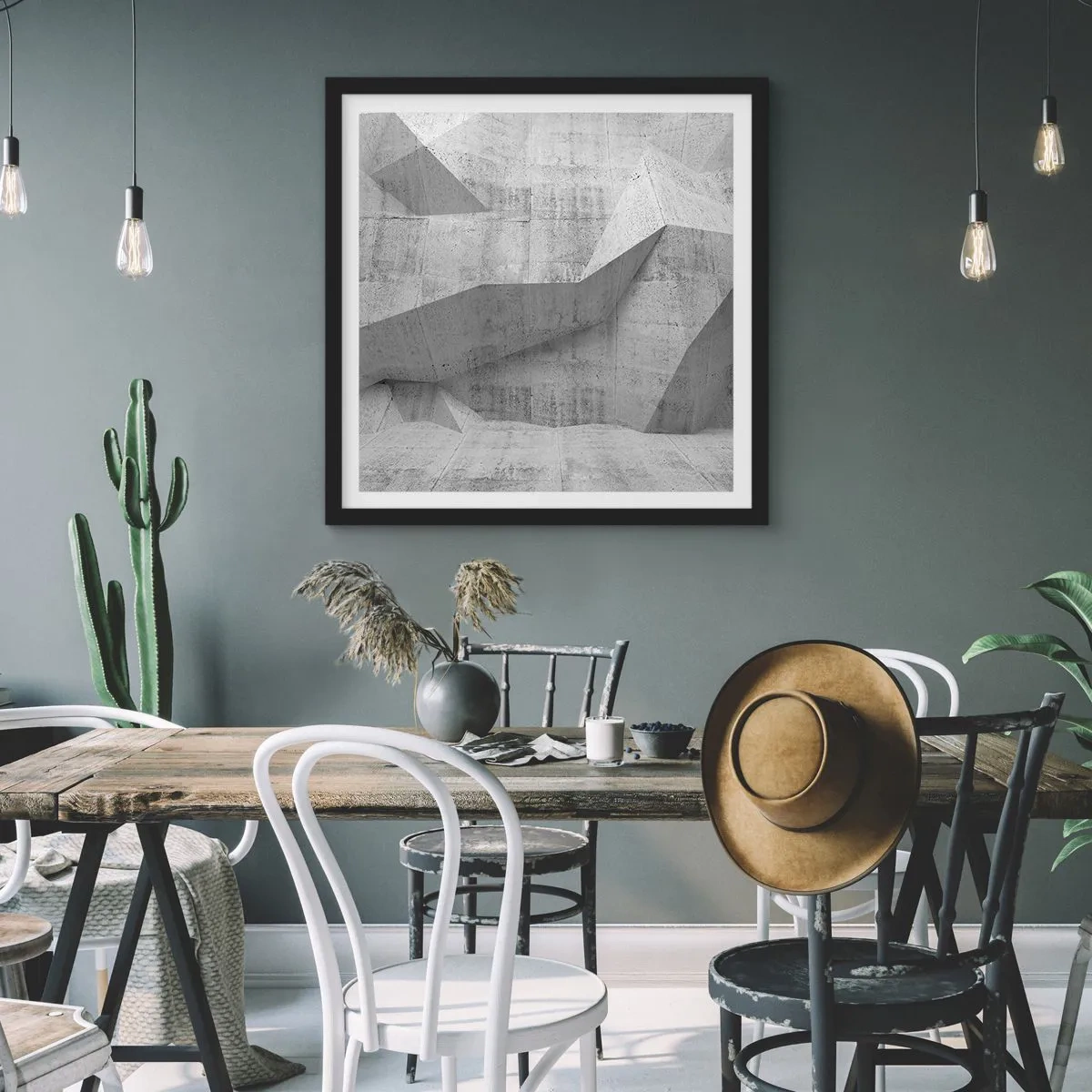 Affiche dans un cadre noir - Poster - Un vrai challenge - 50x50 cm