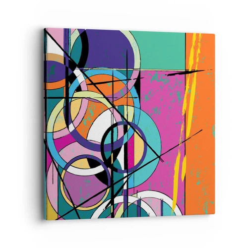 Impression sur toile - Image sur toile - Roues sur roues - 30x30 cm