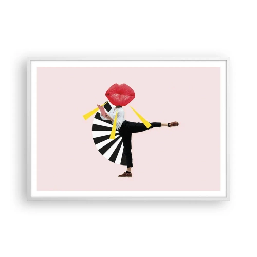 Affiche dans un cadre blanc - Poster - Pop-art surréaliste - 100x70 cm