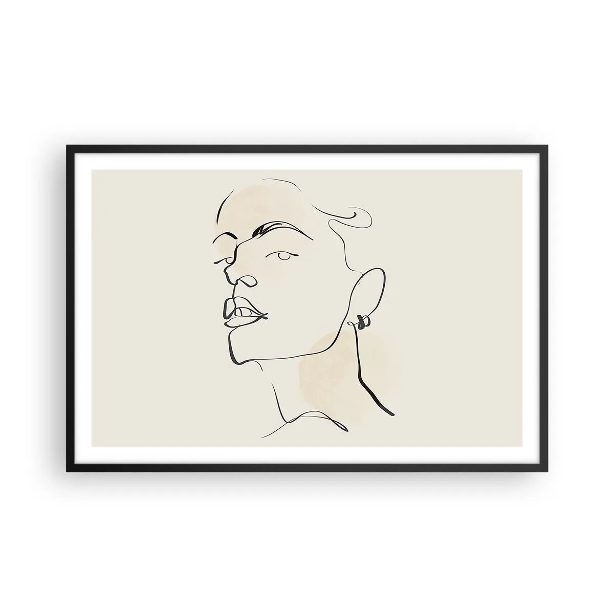 Affiche dans un cadre noir - Poster - Regard fier - 91x61 cm