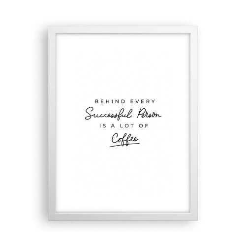 Affiche dans un cadre blanc - Poster - Secret du succès - 30x40 cm