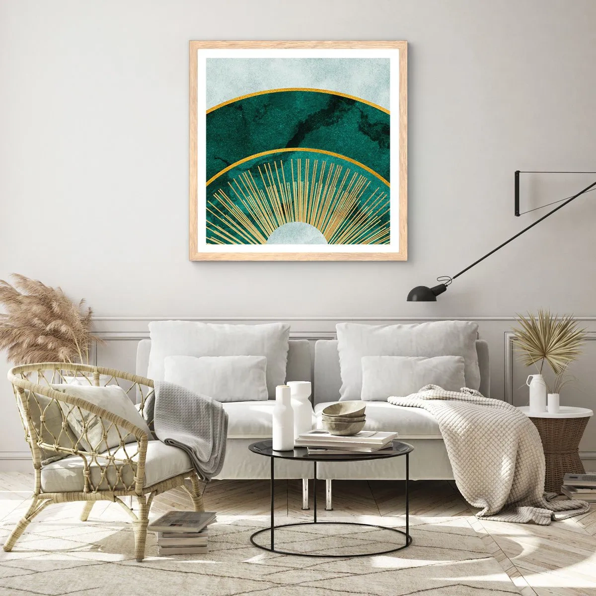 Affiche dans un chêne clair - Poster - Un autre système solaire - 40x40 cm