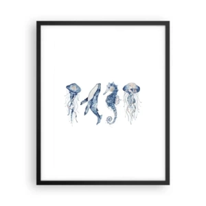 Affiche dans un cadre noir - Poster - Merveilles de la mer - 40x50 cm