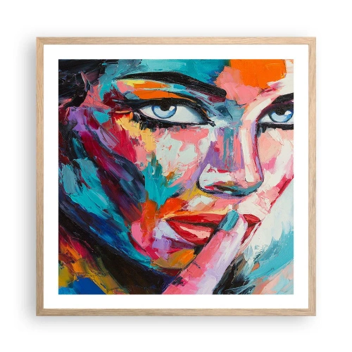 Affiche dans un chêne clair - Poster - Notre premier secret - 60x60 cm