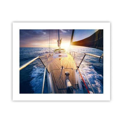 Affiche - Poster - Courir sur les vagues - 50x40 cm