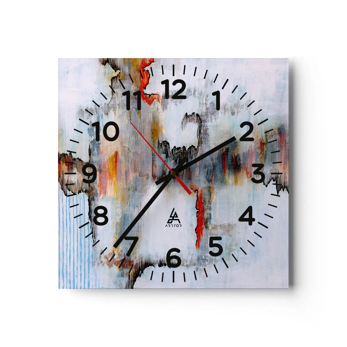 Horloge murale - Pendule murale - Un bâton sur l'eau - 30x30 cm