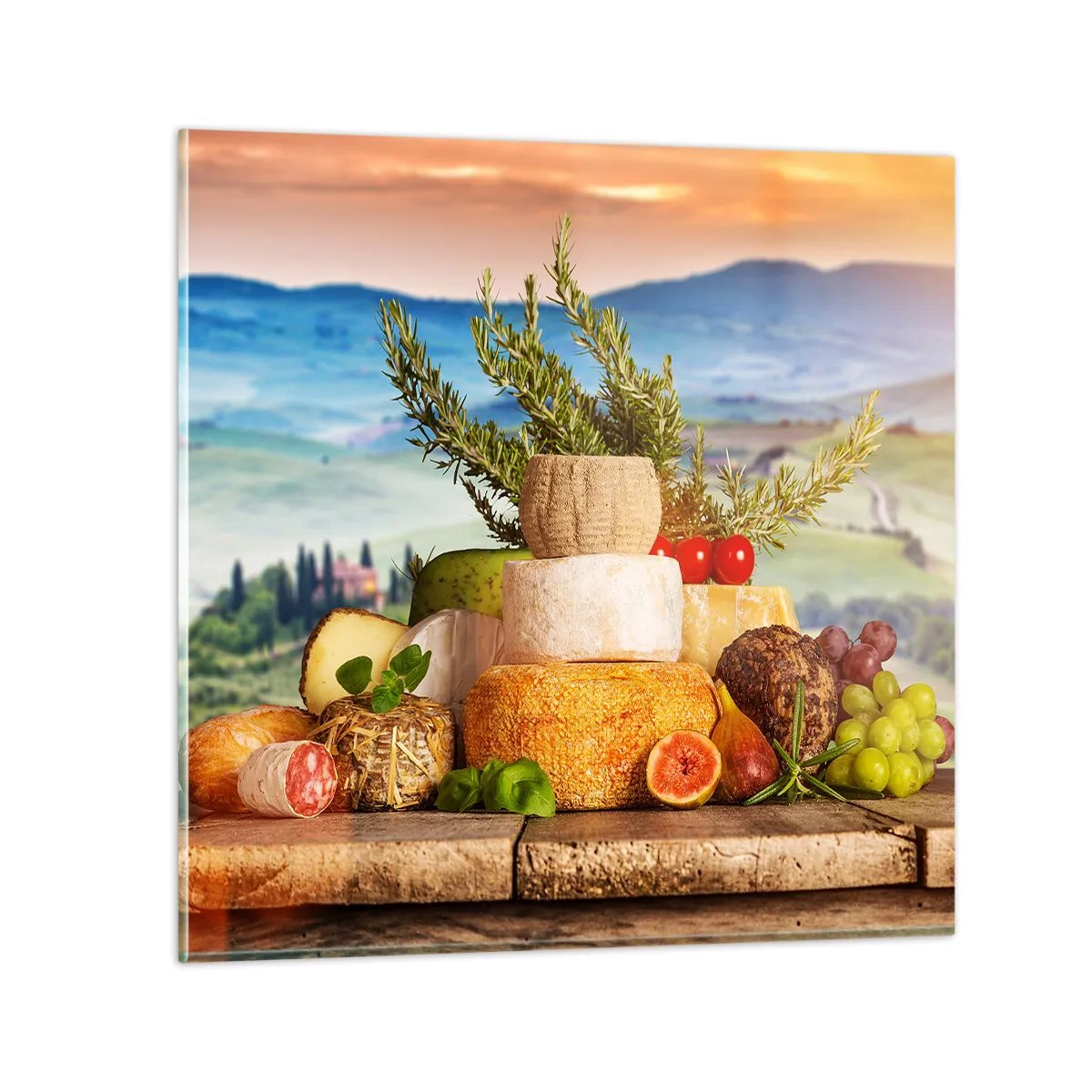 Impression sur verre - Image sur verre - La joie de vivre à l'italienne - 50x50 cm