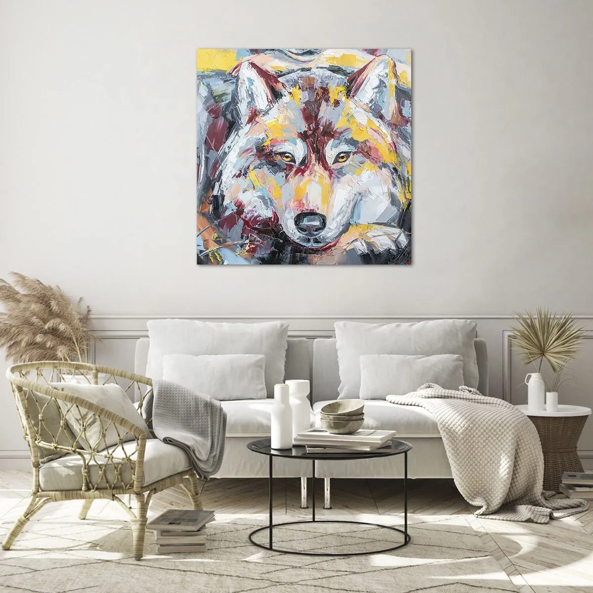 Impression sur verre - Image sur verre - En paix au milieu des siens - 30x30 cm