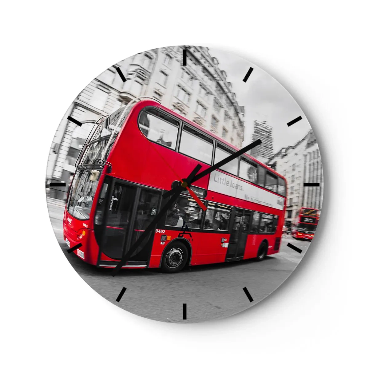 Horloge murale - Pendule murale - Londres traditionnellement - en bus - 40x40 cm