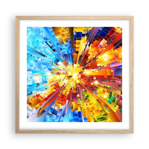 Affiche dans un chêne clair - Poster - In medias res - 50x50 cm