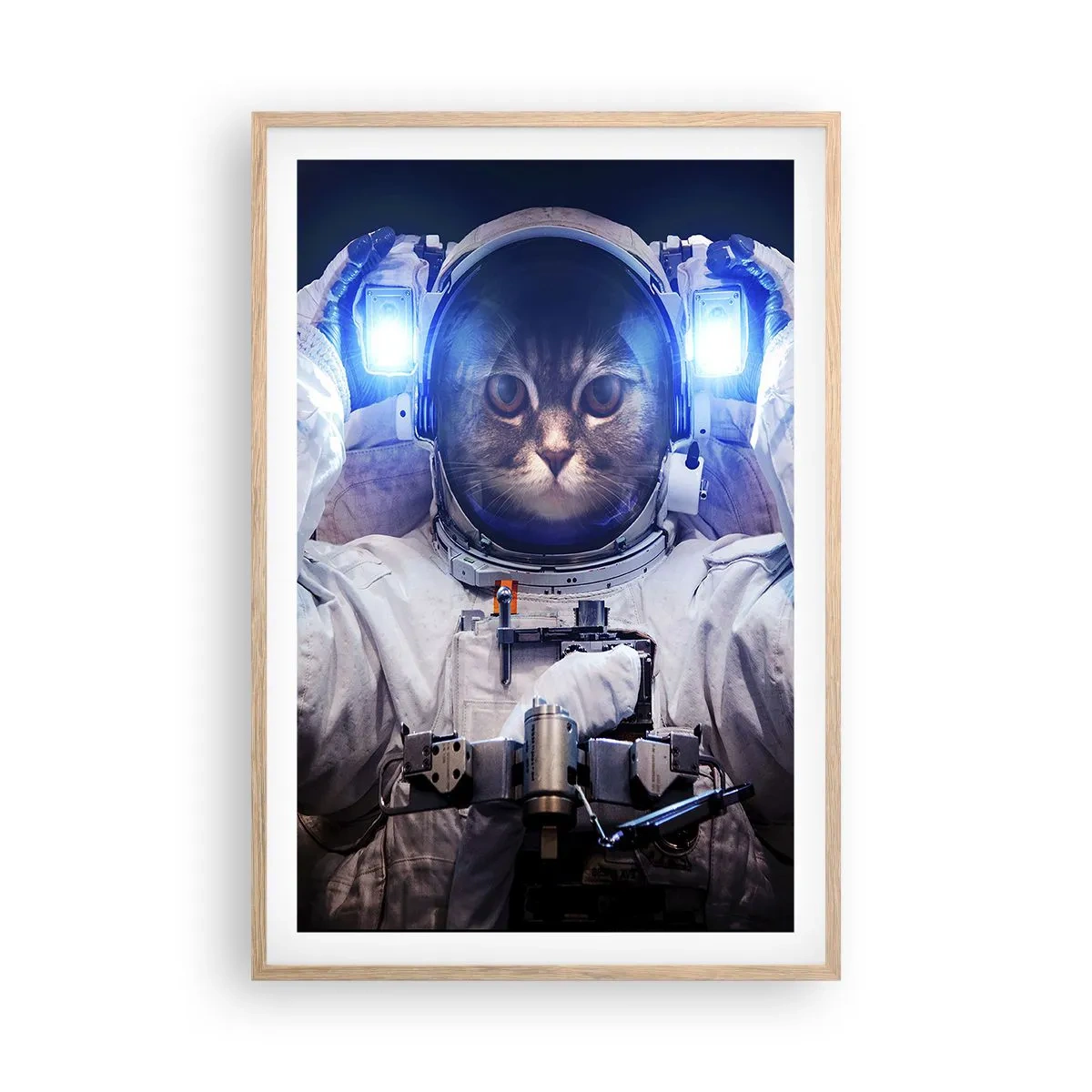 Affiche dans un chêne clair - Poster - Houston, vous avez un problème - 61x91 cm