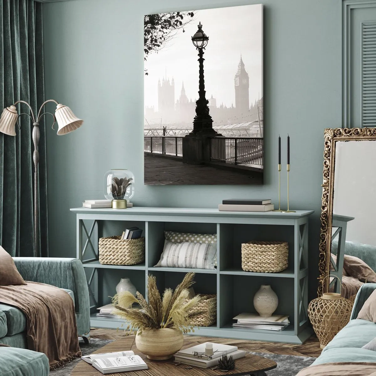 Impression sur toile - Image sur toile - Un matin londonien - 45x80 cm
