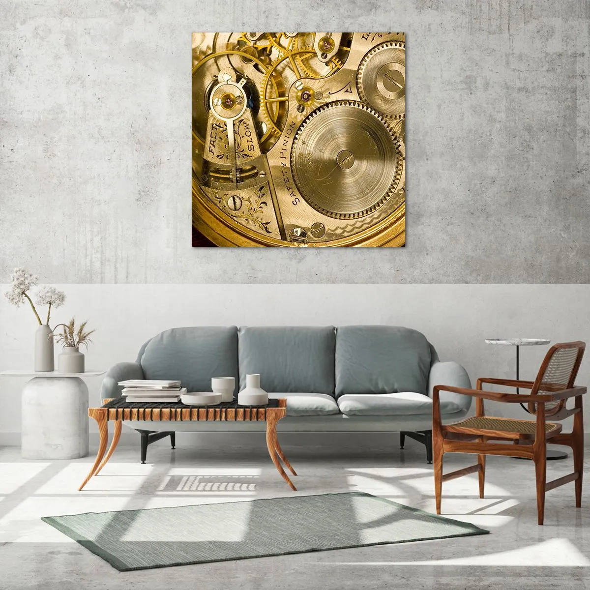 Impression sur verre - Image sur verre - Marcher avec son temps - 70x70 cm