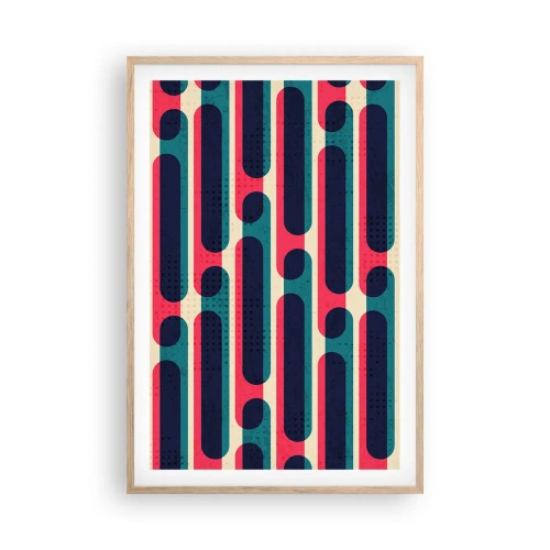 Affiche dans un chêne clair - Poster - En profondeur et sur l'avant - 61x91 cm