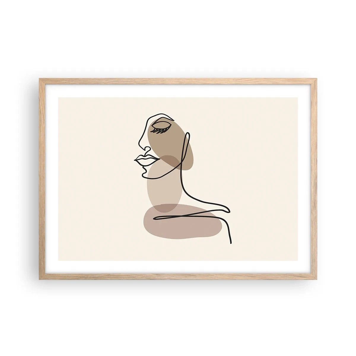 Affiche dans un chêne clair - Poster - S'écouter - 70x50 cm