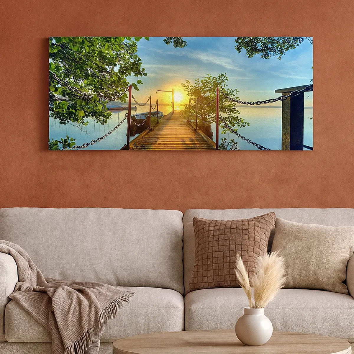 Impression sur toile - Image sur toile - L'ouest au-dessus de l'eau - 30x30 cm