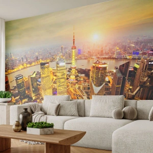 Papier Peint Photo Premium Sand - Rêve asiatique - Ville, Paysage, Architecture - 250x175 cm