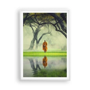 Affiche dans un cadre blanc - Poster - En route vers l'illumination - 70x100 cm