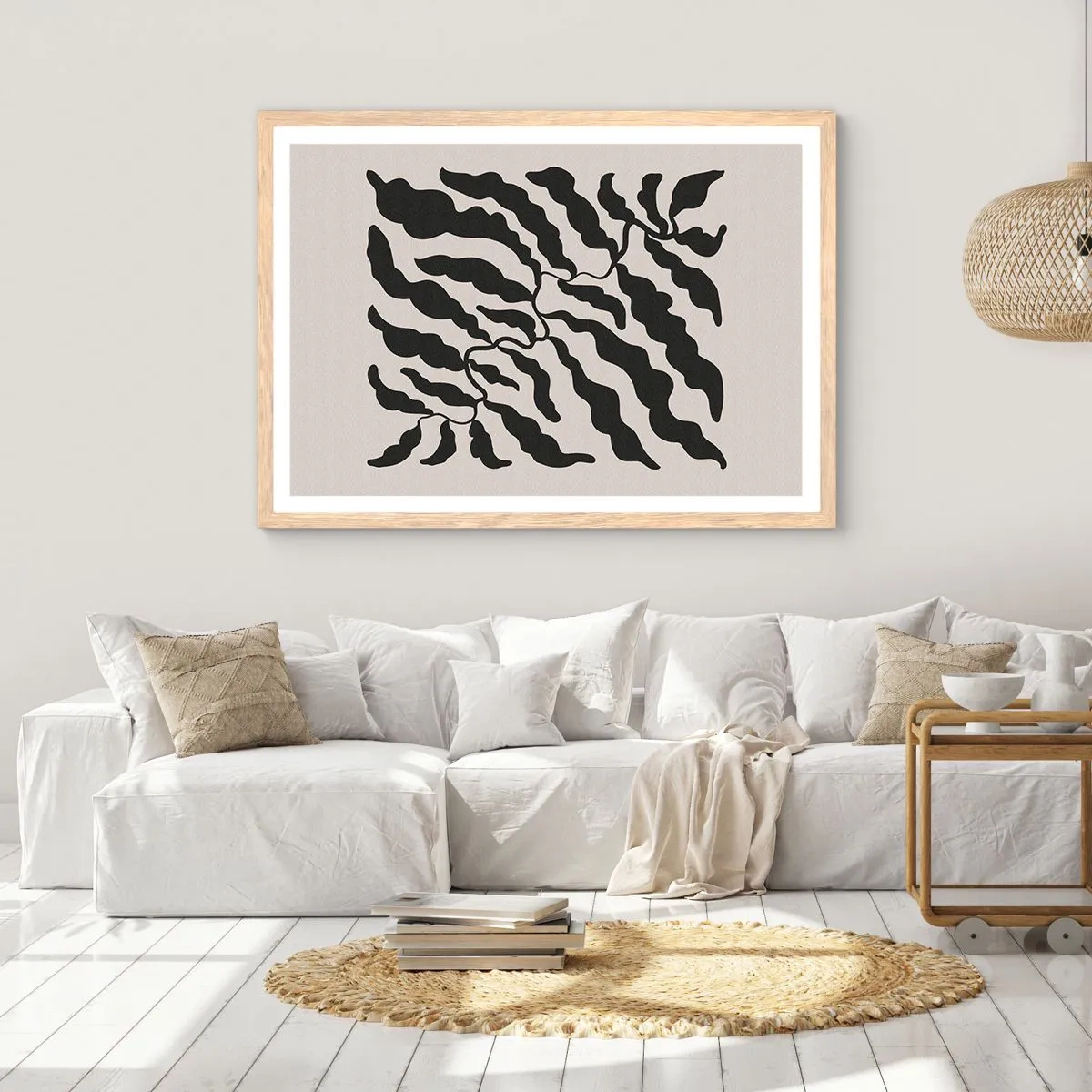 Affiche dans un chêne clair - Poster - La nature du carré - 40x30 cm