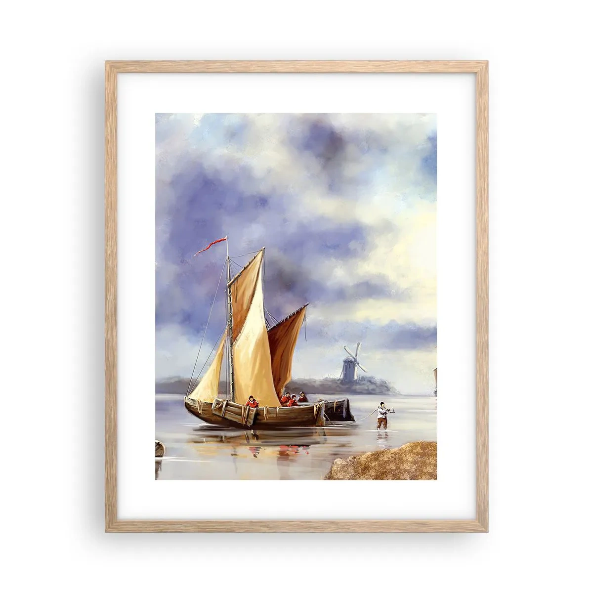 Affiche dans un chêne clair - Poster - Retour de marin - 40x50 cm