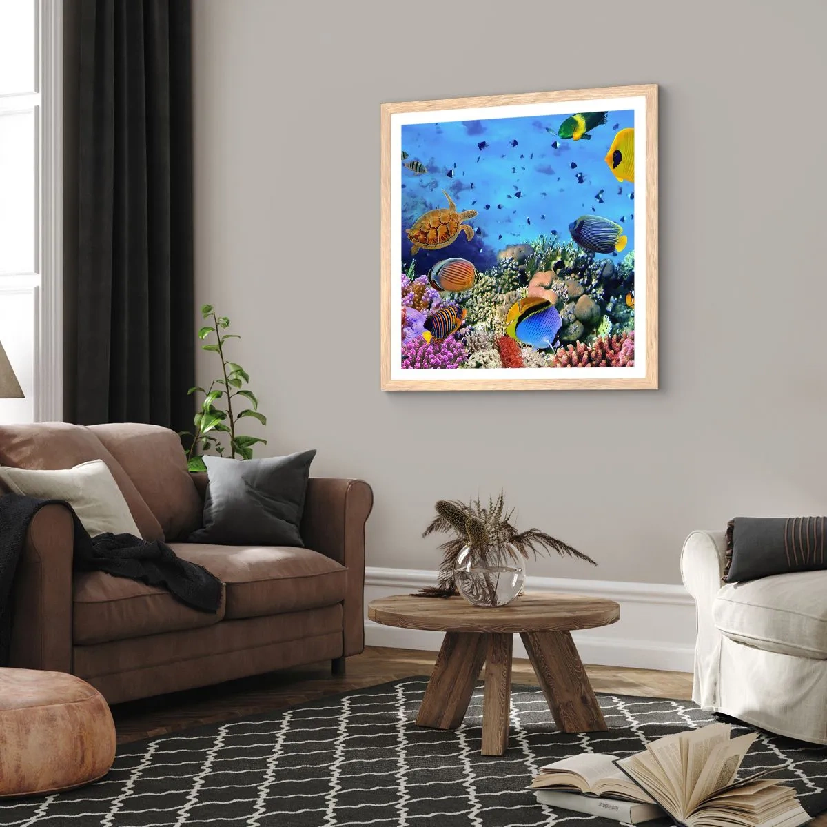 Affiche dans un chêne clair - Poster - Et que sait-on de la vie… - 30x30 cm