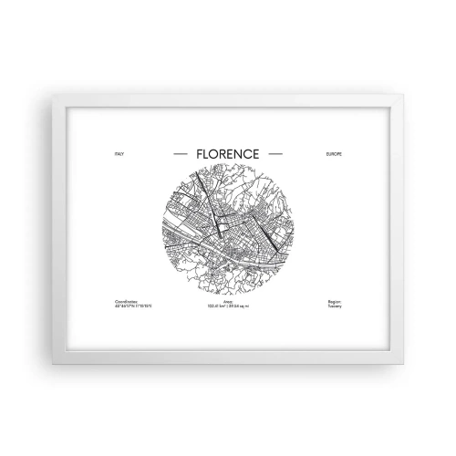 Affiche dans un cadre blanc - Poster - Anatomie de Florence - 40x30 cm