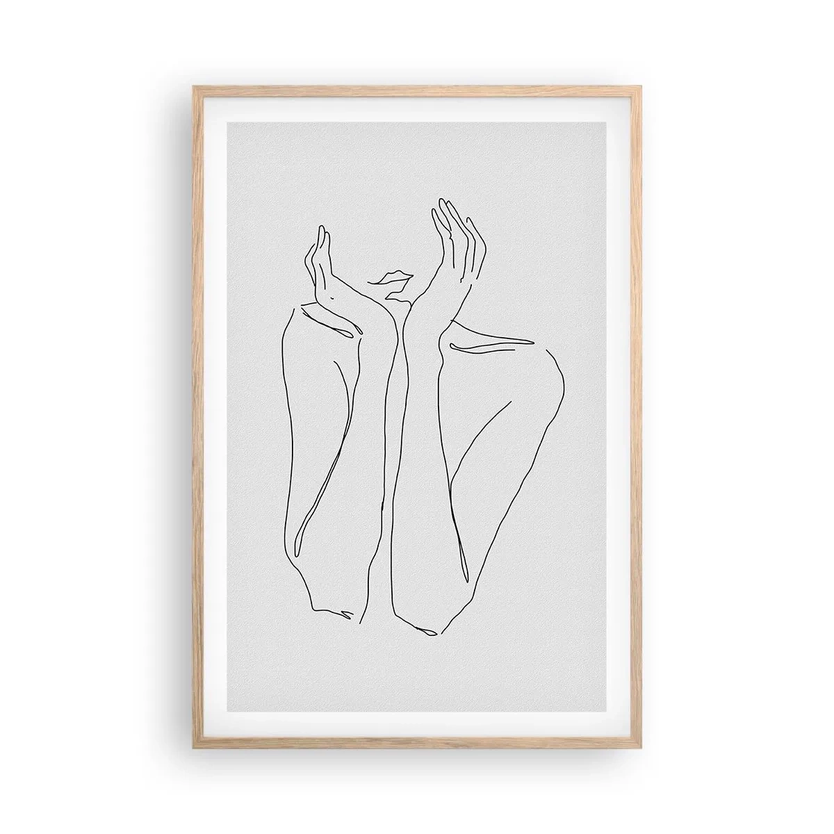 Affiche dans un chêne clair - Poster - De quoi rêvent les femmes - 61x91 cm